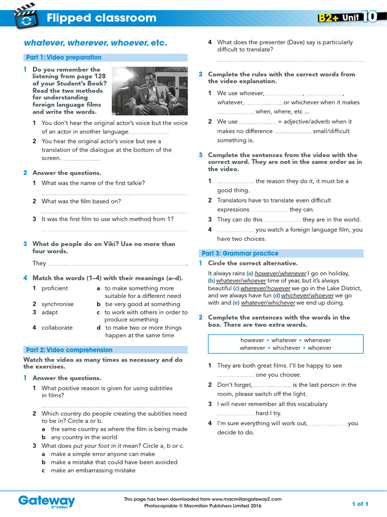 Flipped Classroom Video Examples