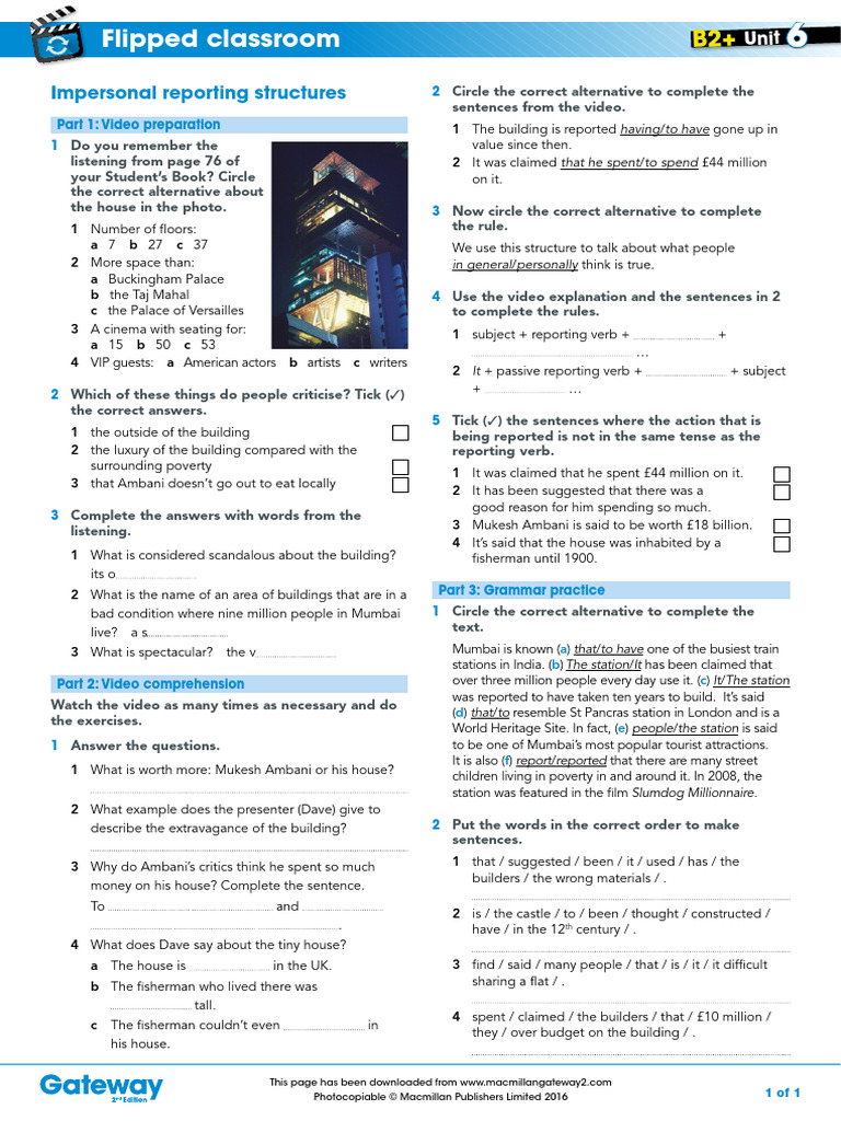 b2-unit-6-flipped-classroom-video-worksheet-pdf-linguistics