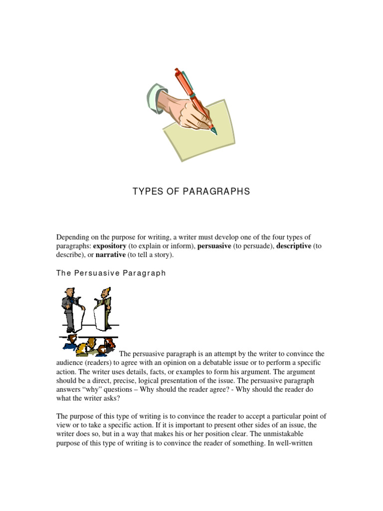 Types of Paragraphs Explained | PDF | Narrative | Cognition