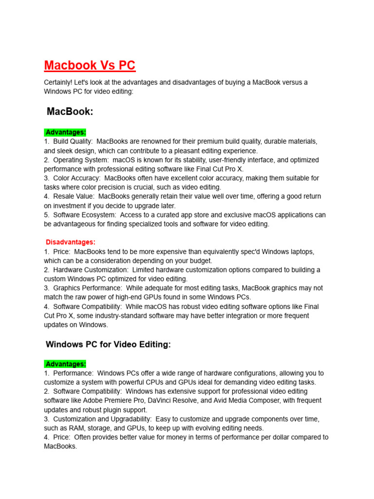 Edit With Panda's Laptop Buying Guide + Recommendations | PDF | Laptop ...