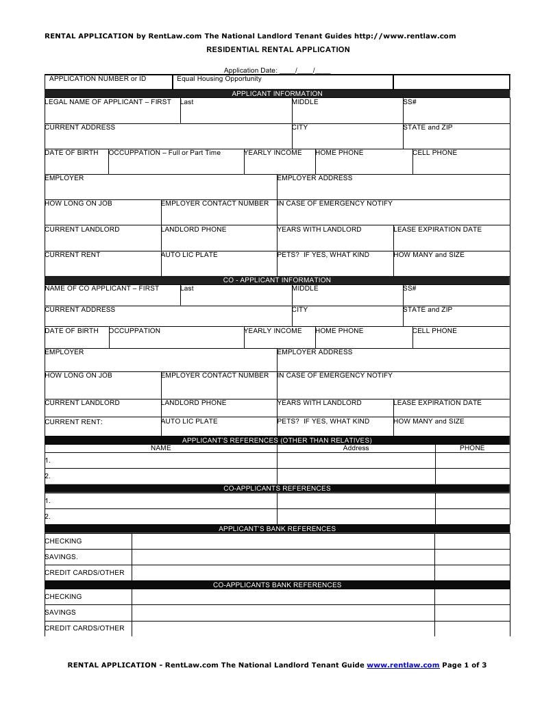 WHAT IS REQUIRED IN A RENTAL APPLICATION visual data 7