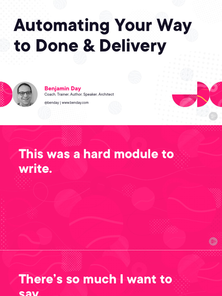 Automating your way to done and delivery slides pdf databases
