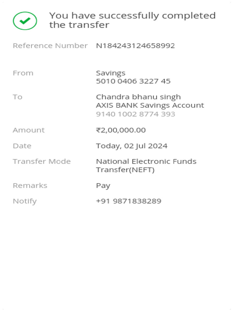 sms money transfer number