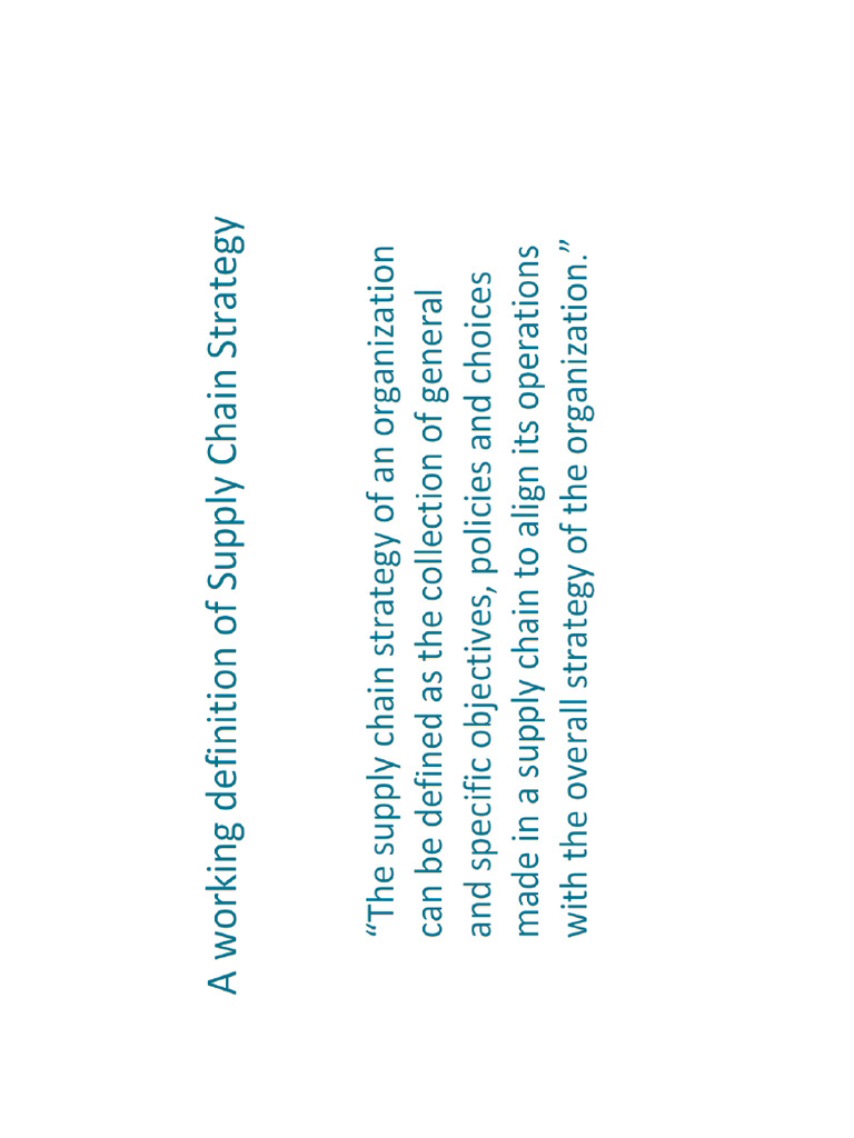 Supply Chain Strategy Pdf