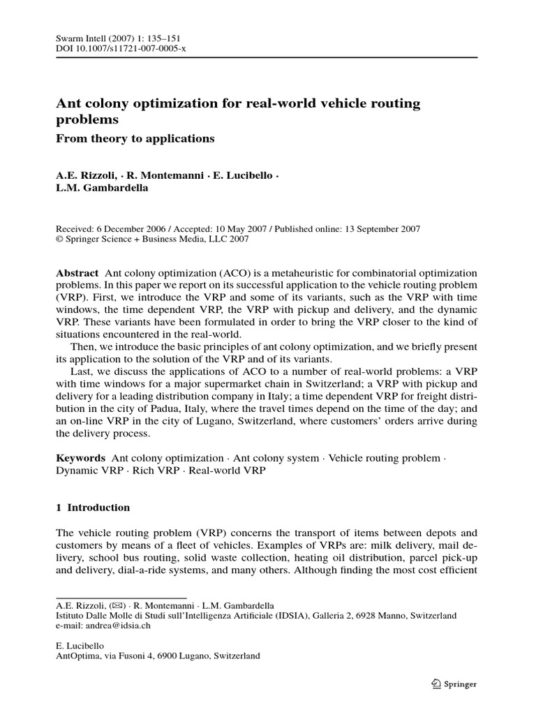 Ant Colony Optimization For Real World V | PDF | Applied Mathematics