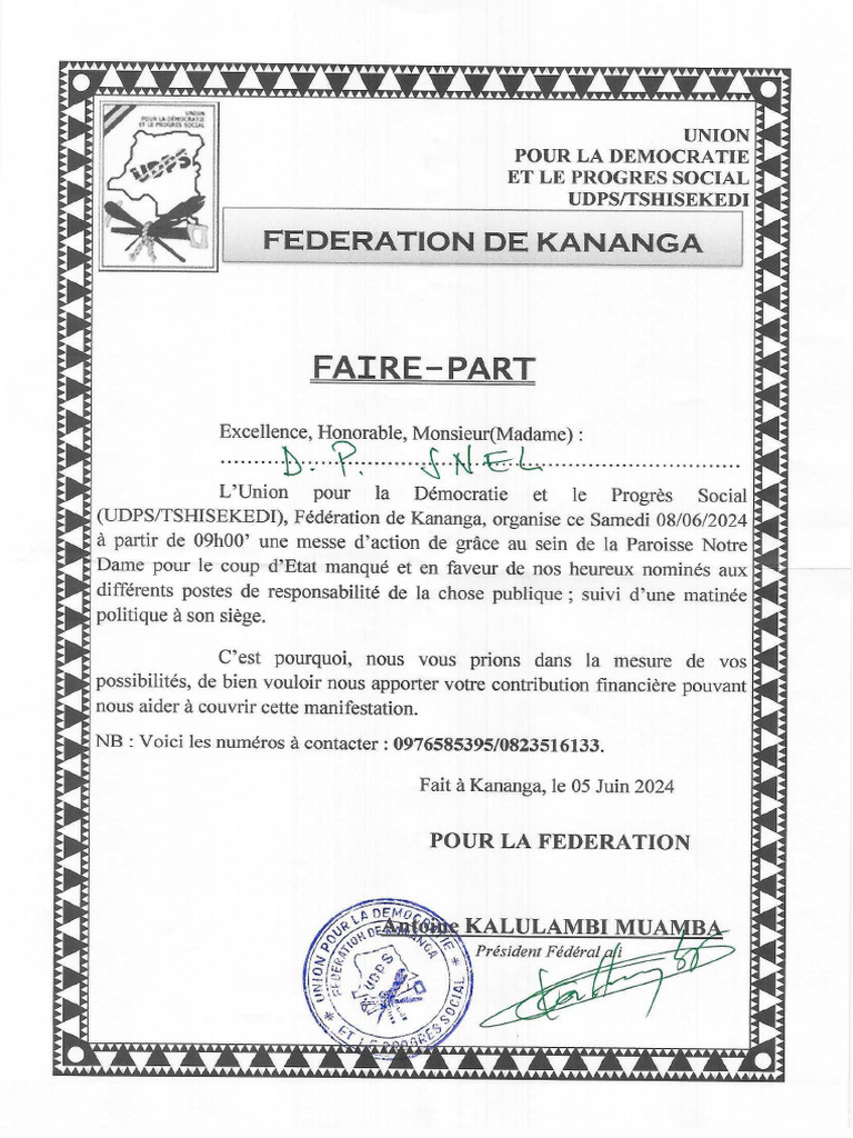 Faire Part Udps | PDF