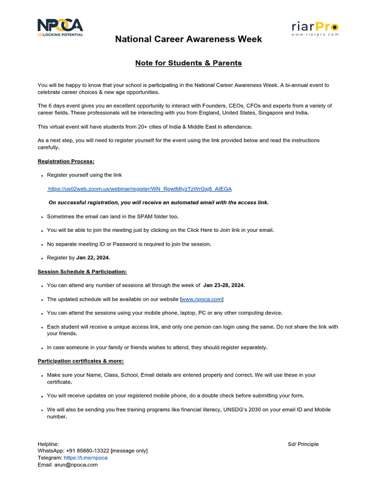 Student Circular National Automobile Olympiad Pdf Computing