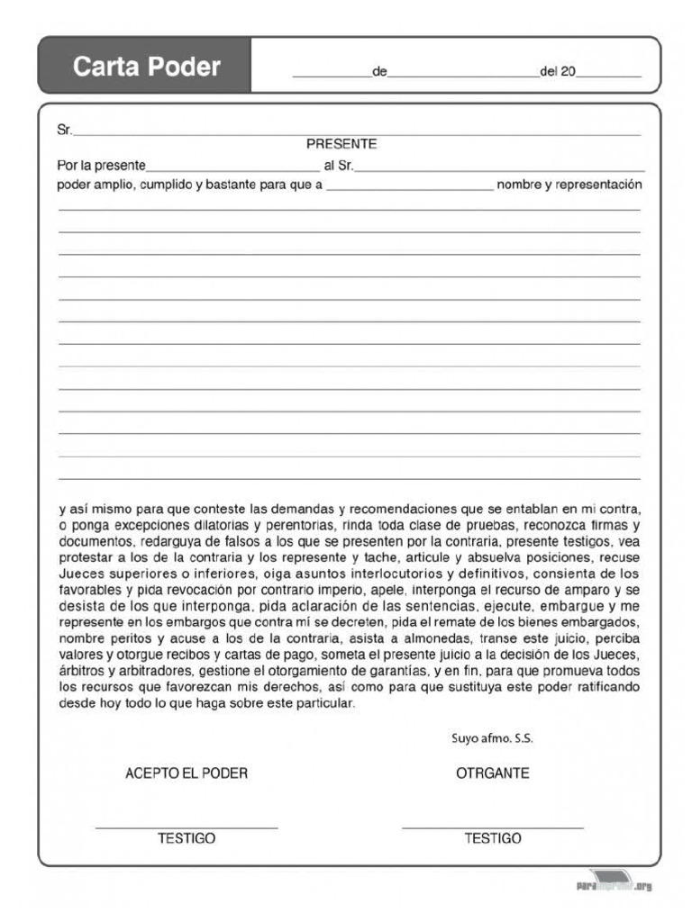 Carta Poder | PDF
