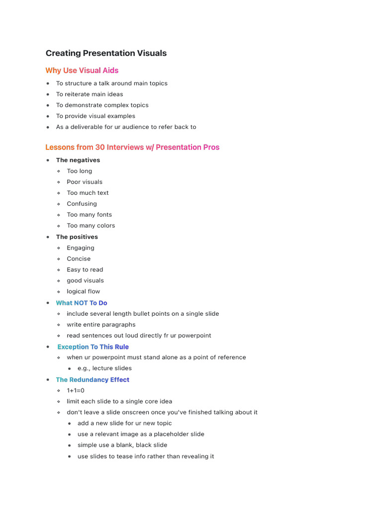 Creating Presentation Visuals | PDF | Microsoft Power Point | Chart
