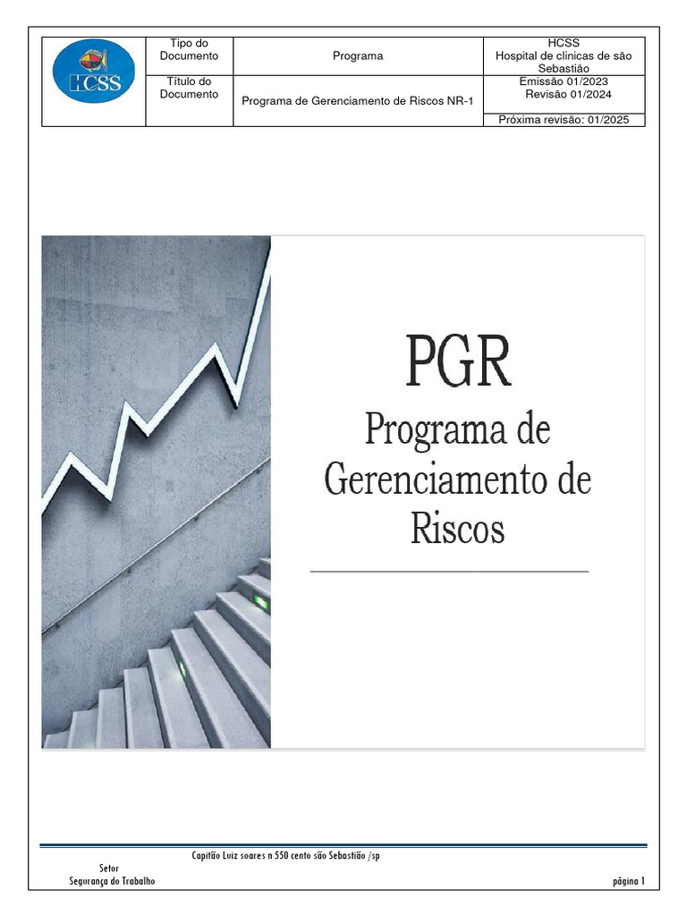 Programa de Gerenciamento de Riscos NR-1 | PDF | Segurança e saúde ...