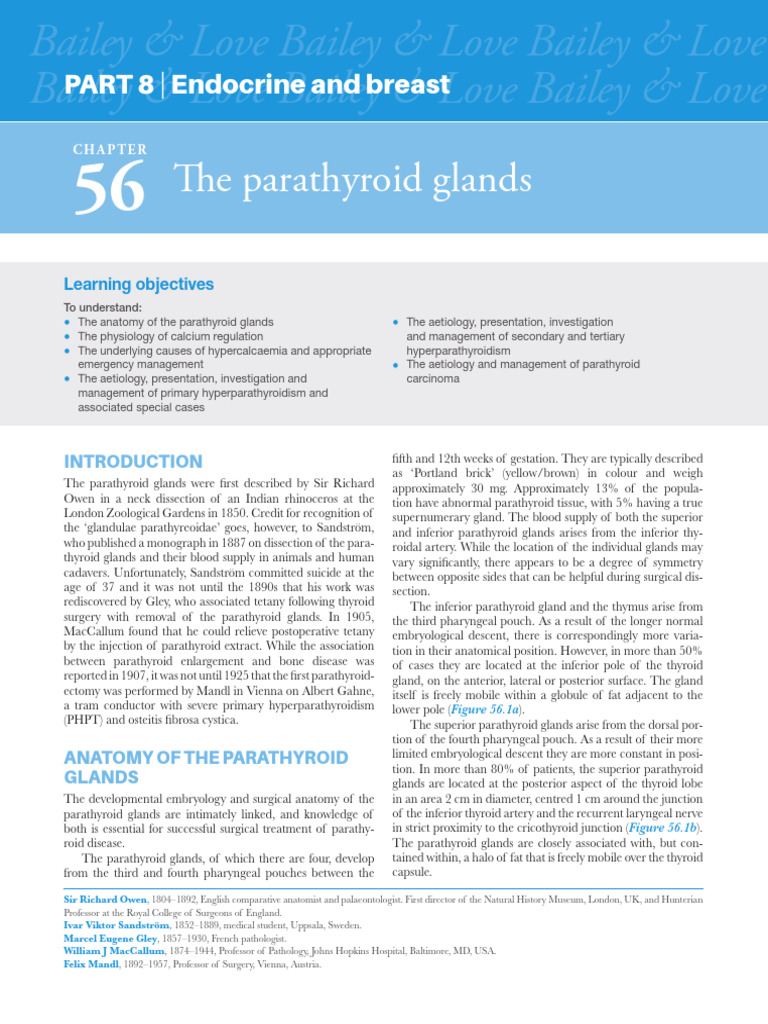 Bailey & Love 28th Edition thesurgerytimes PDF Parathyroid Gland