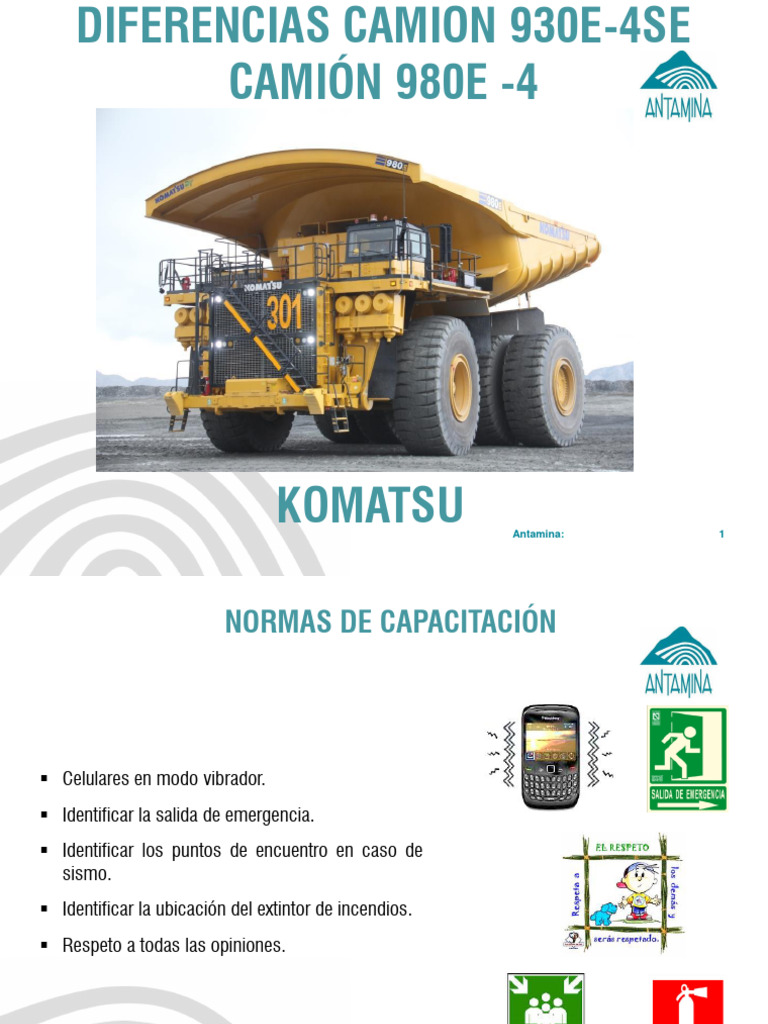 Capacitación para Camiones Komatsu 930E-4SE y 980E-4 | PDF | Camión ...