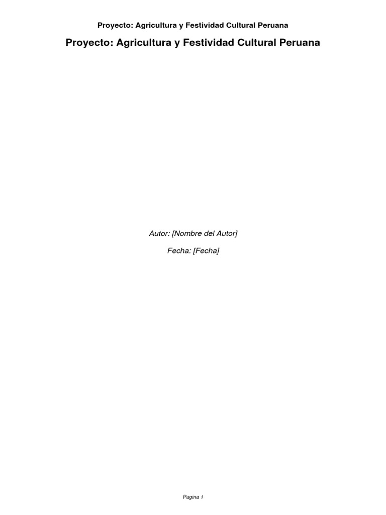 Agricultura Y Festividades En Perú Pdf Agricultura Perú