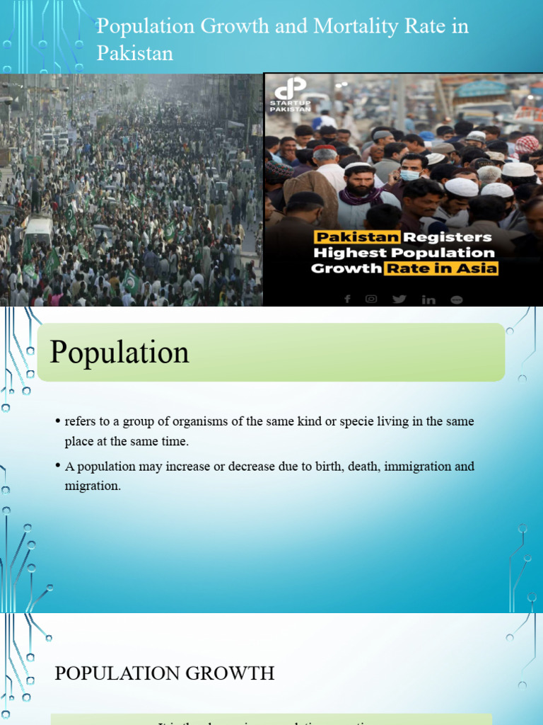 Population Growth & Mortality in Pakistan | PDF