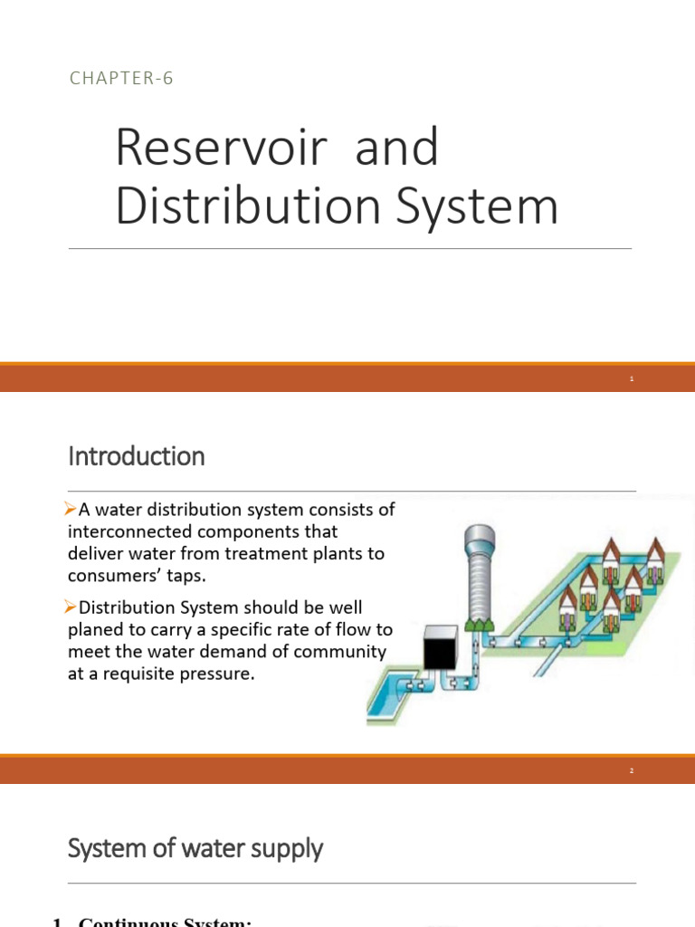 Reservoir And Distribution System Pdf Applied And Interdisciplinary