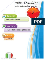 Lecture 7, Fluoride Releasing Material