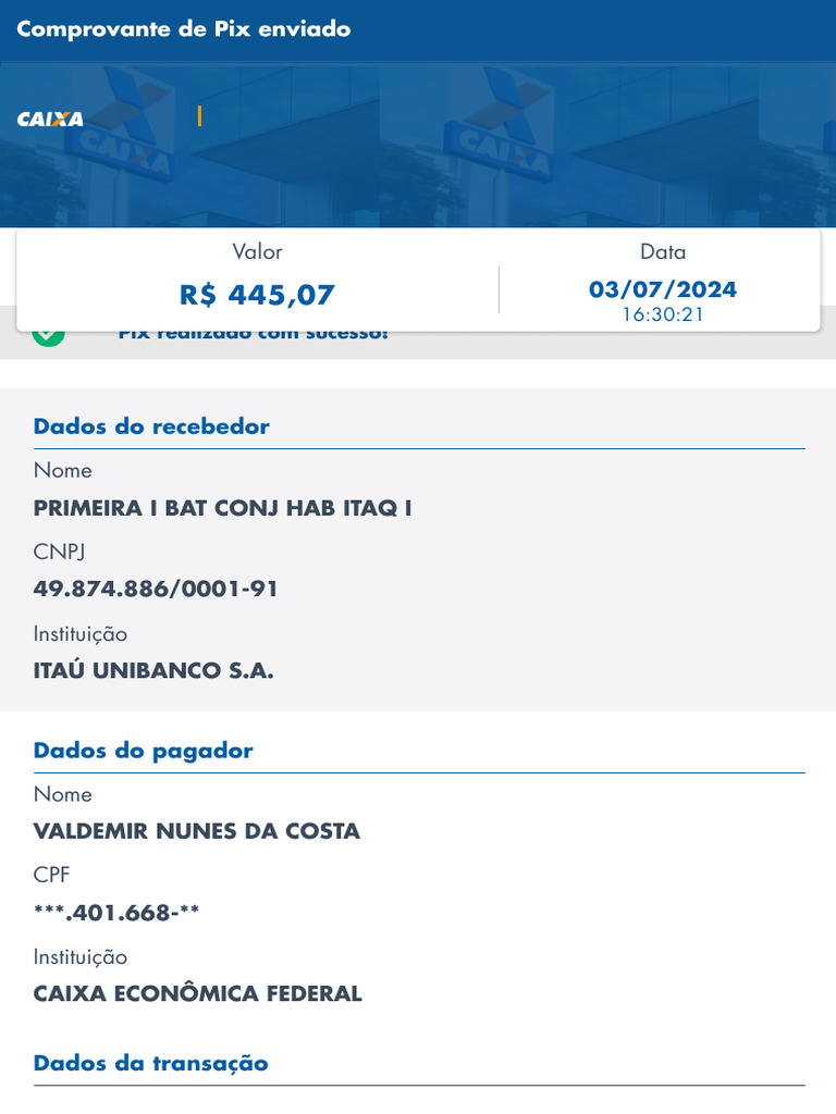 Comprovante de Pix: Transação Efetivada | PDF | Finanças e ...
