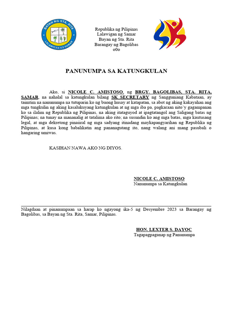 Oath Of Office 1 Pdf