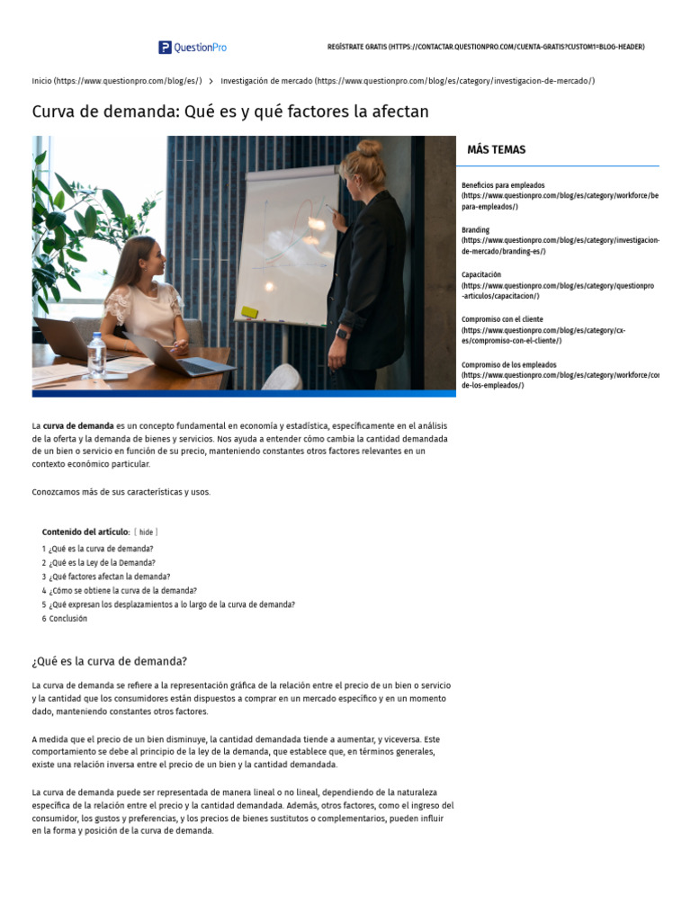 Curva de Demanda - Qué Es y Qué Factores La Afectan | PDF | Curva de ...