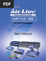 AirLive VoIP-111A 120A Manual