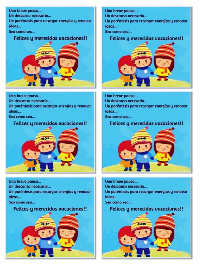 1 tarjetitas de despedida receso invernal pdf
