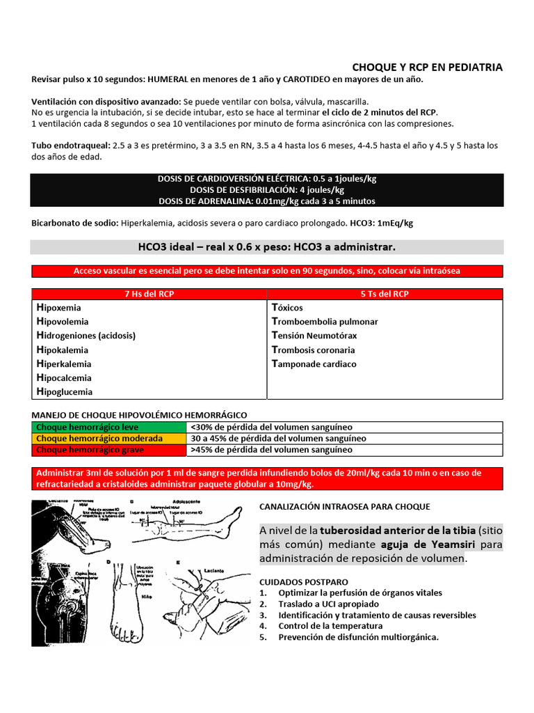RCP en Pediatria | PDF | Reanimación cardiopulmonar | Emergencias Médicas