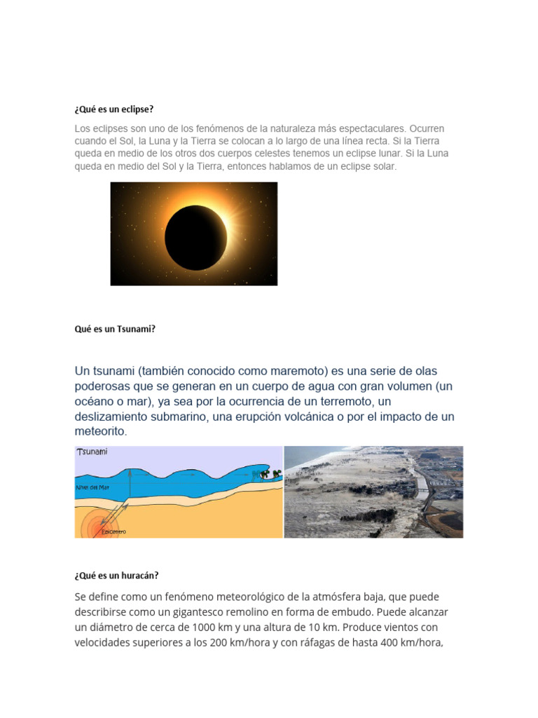 Fenómenos Naturales: Eclipses y Terremotos | PDF