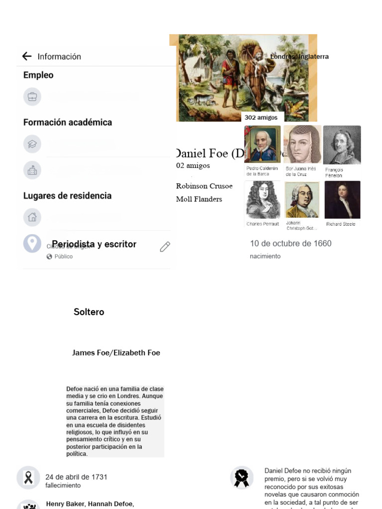 Daniel Defoe: Padre de la Novela Británica | PDF