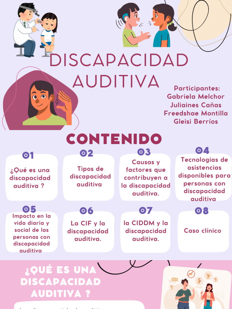 Diapositiva de Discapacidad Auditiva Sección 1107 | PDF | Escuchando ...