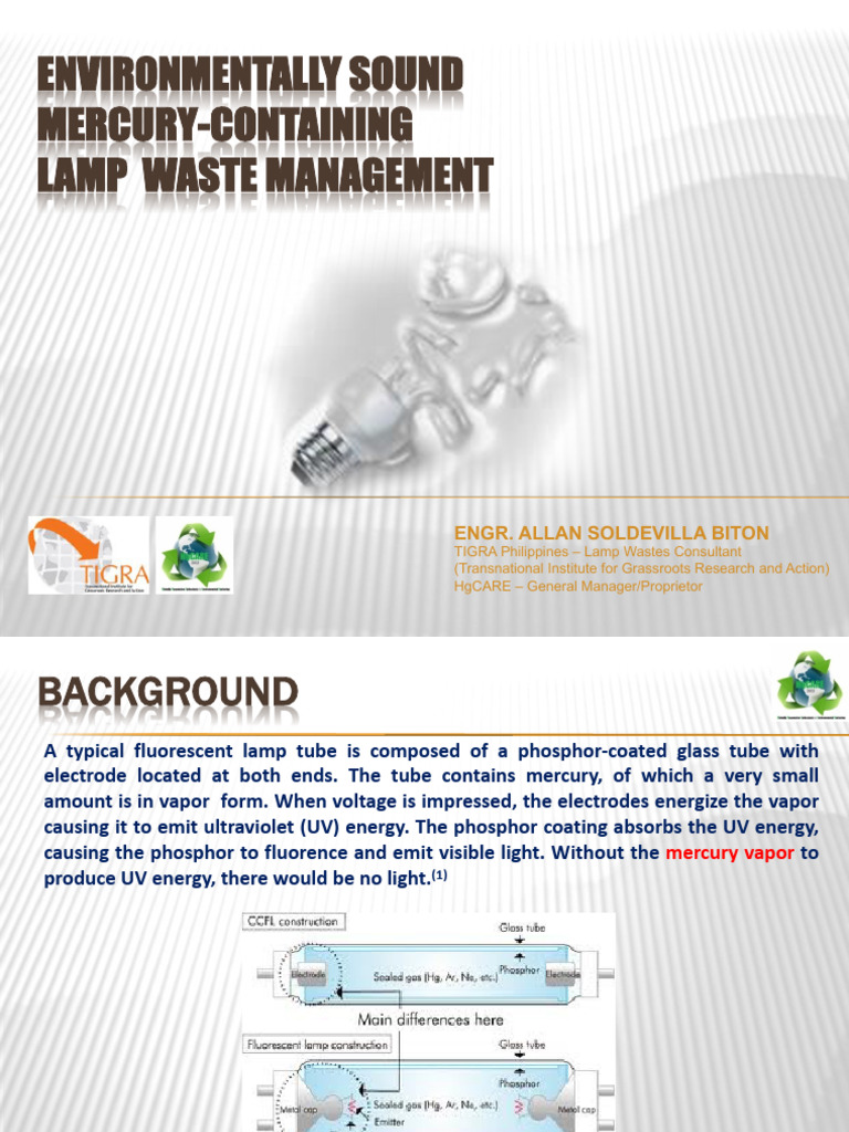 Mercury Lamp Waste Management Guide | PDF | Mercury (Element ...