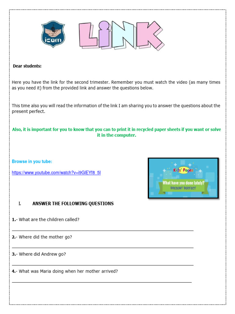 Links Idiomas 3er Trim 5 | PDF