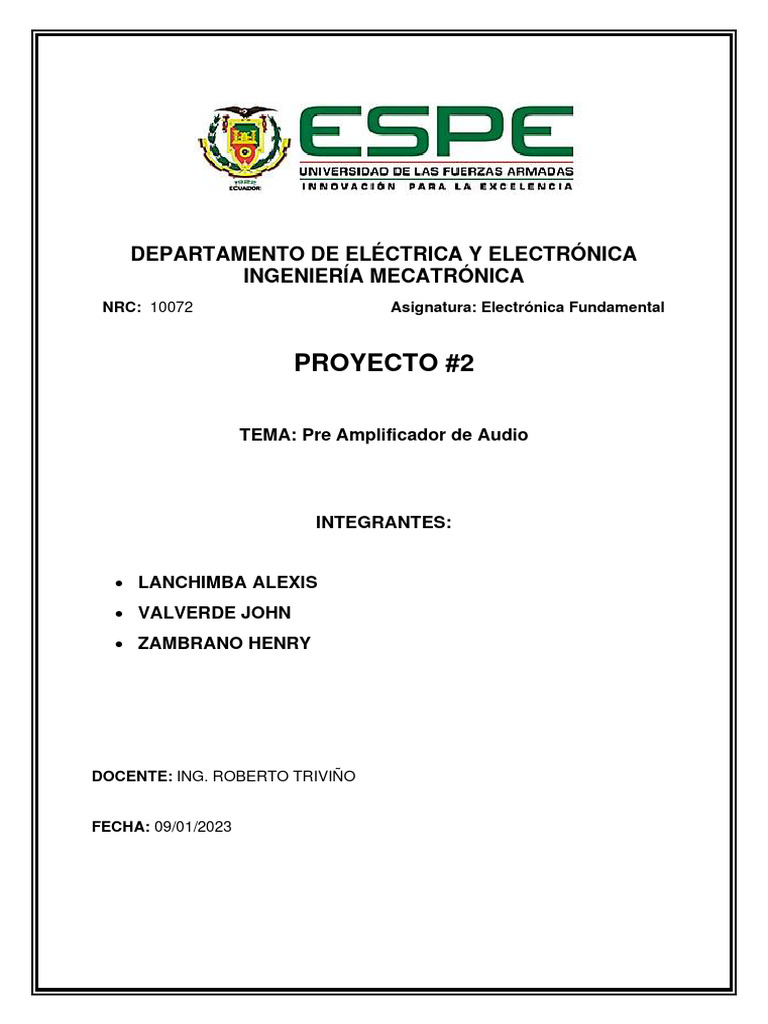 Proyecto Segundo Parcial | PDF | Sonido | Decibel