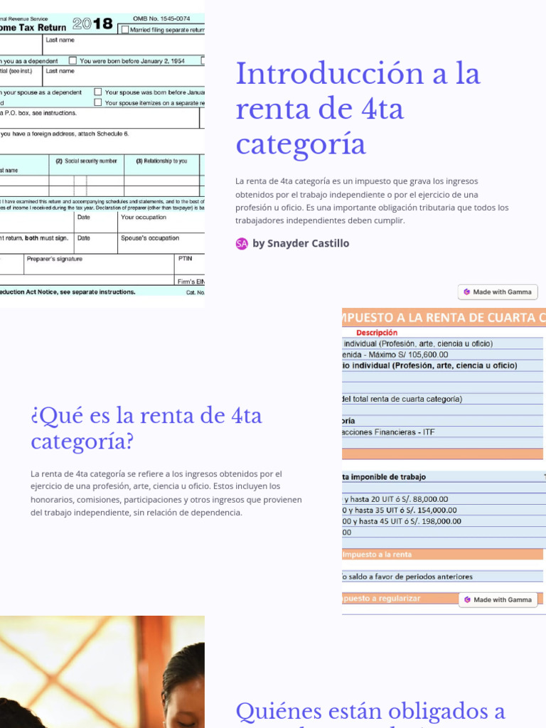 Introduccion A La Renta de 4ta Categoria | PDF | Multa (pena) | Impuestos