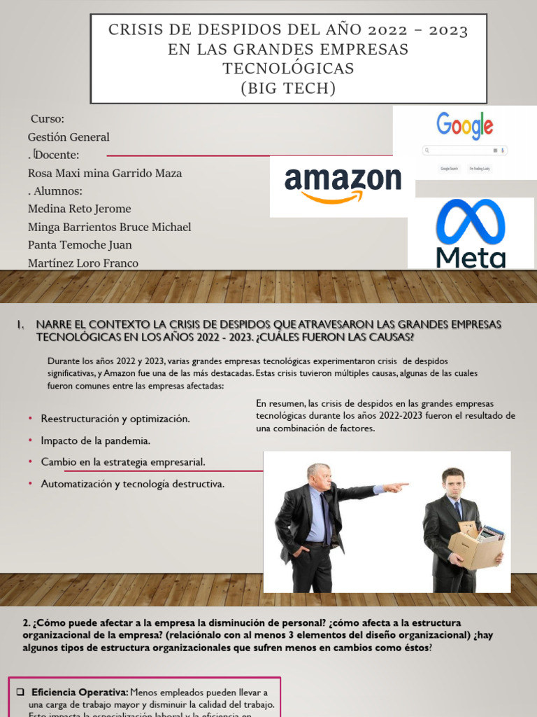 Crisis de Despidos en Big Tech 2022-2023 | PDF | Inteligencia ...