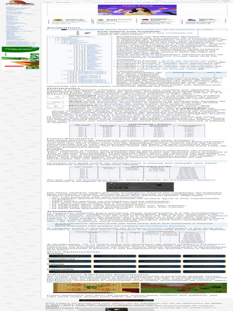 Sistema de Exaltação em Tibia | PDF | Wiki | Rede mundial de computadores
