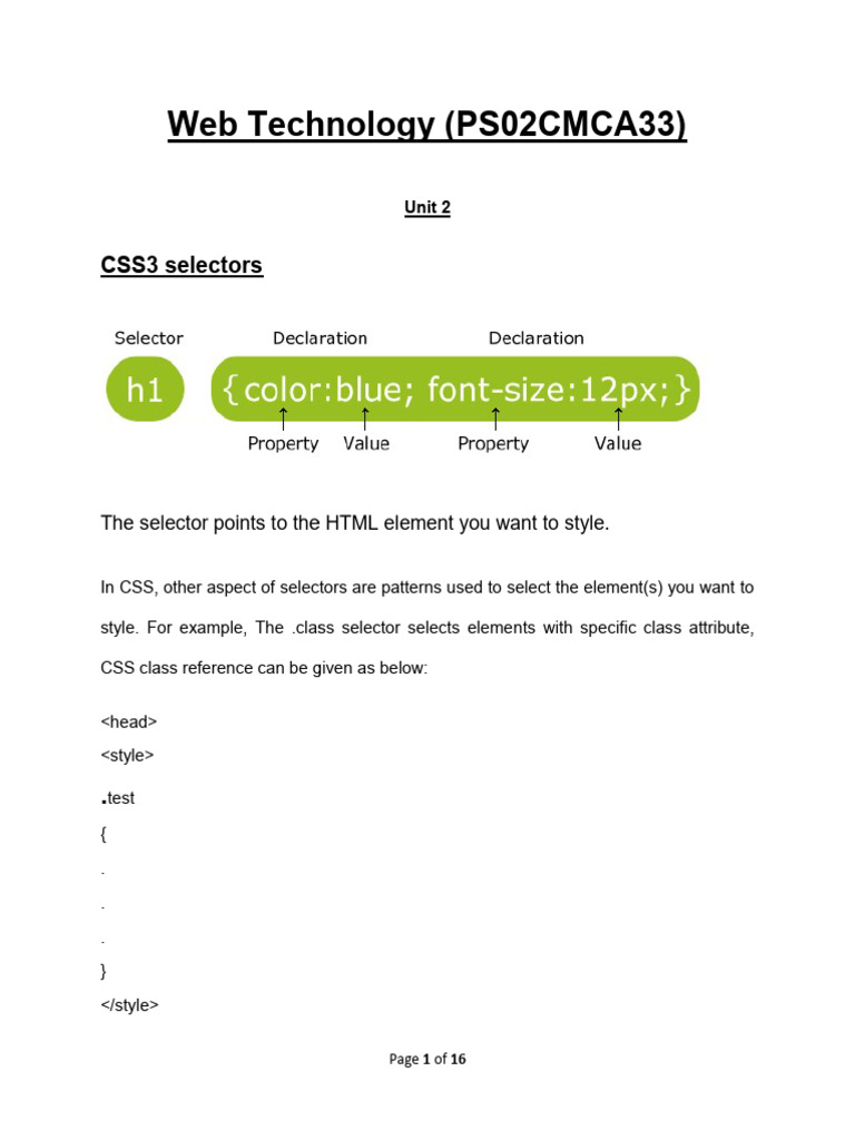 PS02CINT51 Web Programming Unit 1 - Part 2 | PDF | Java Script | Scope ...