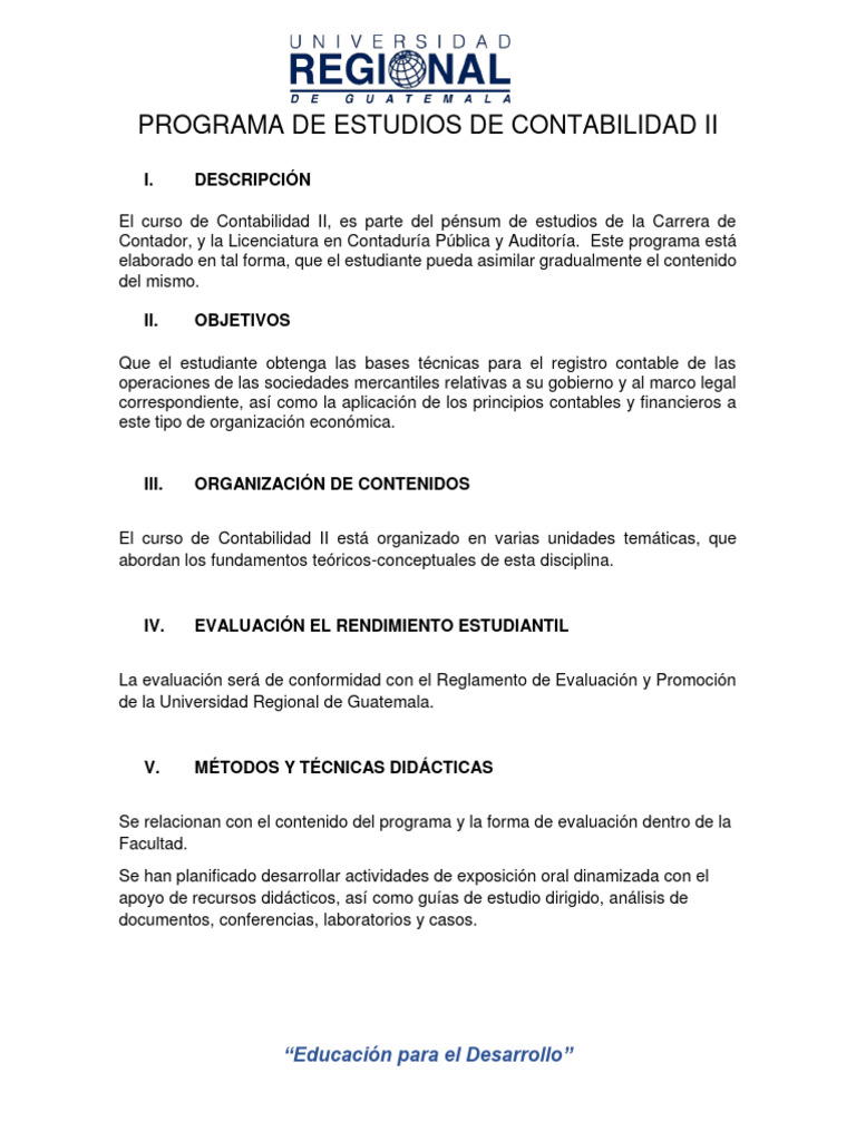 Contabilidad Ii Pdf Contabilidad Contador