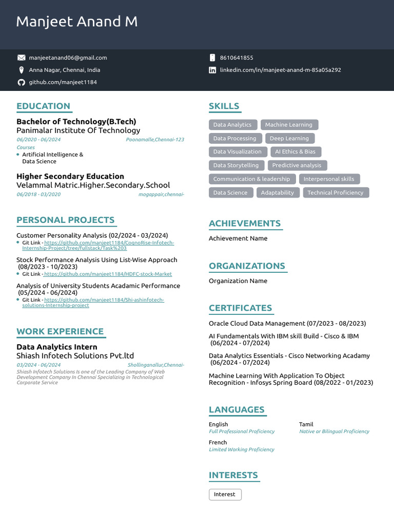 My Resume | PDF | Artificial Intelligence | Intelligence (AI) & Semantics