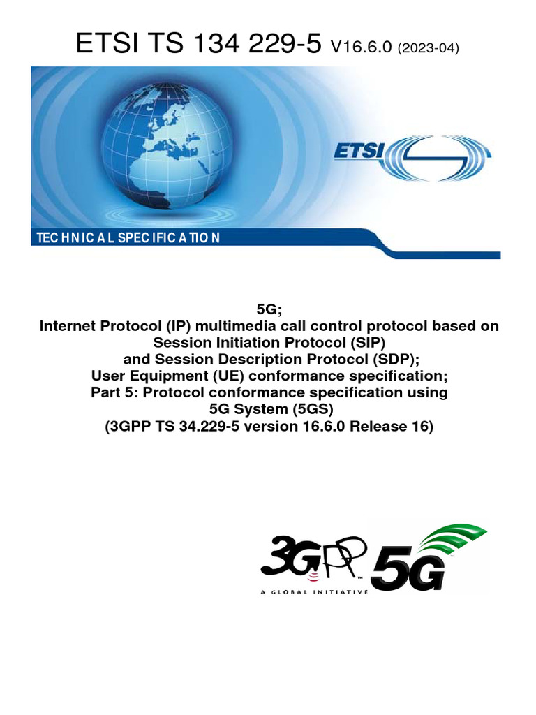 Ts 13422905v160600p | PDF | Session Initiation Protocol | Osi Model