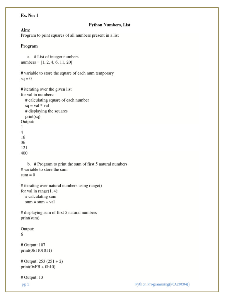 Lab Manual Python 2023-Final | PDF | Polynomial | Computer Programming