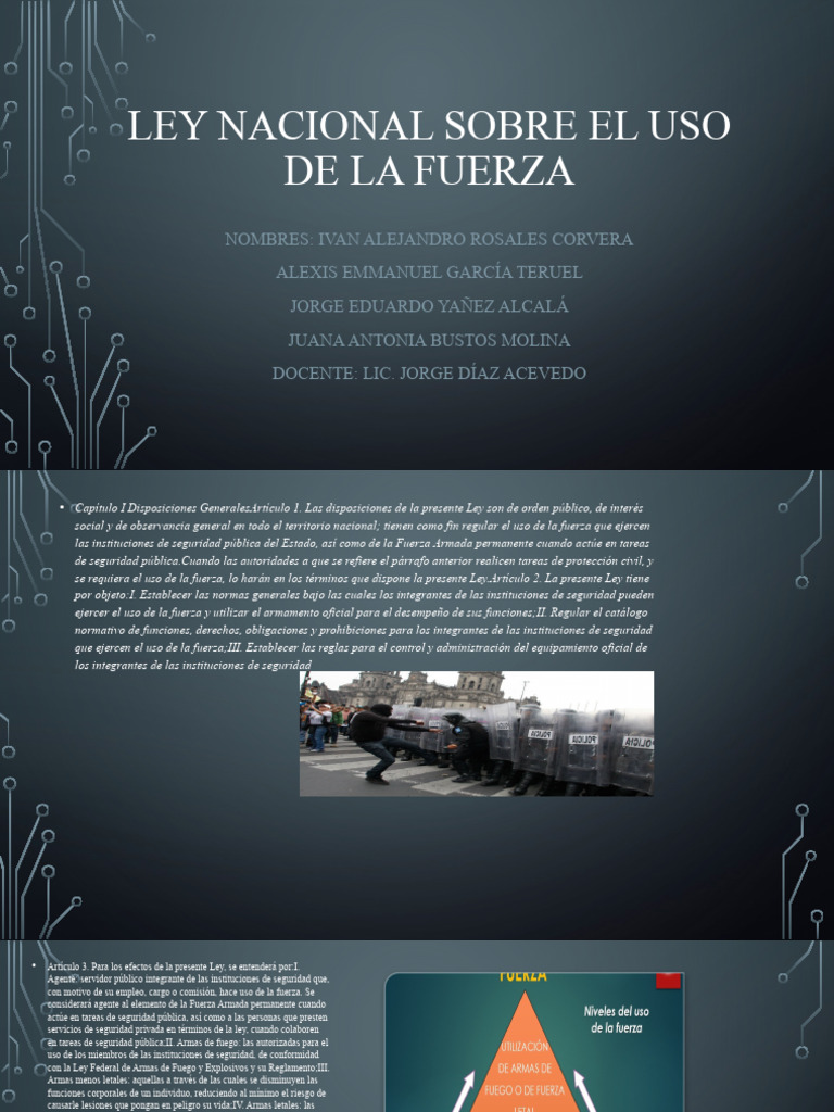 Ley Nacional Sobre El Uso de La Fuerza | PDF | Policía | Violencia