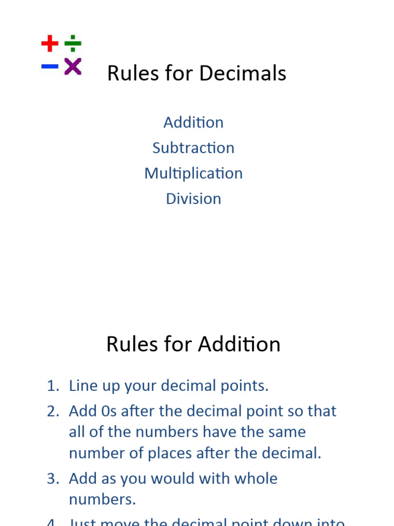 CH#04 DMAS Rules - For - Decimals | PDF | Division (Mathematics ...