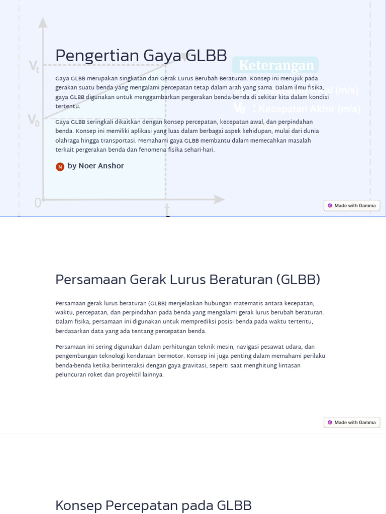 Gaya GLBB: Konsep dan Aplikasi | PDF
