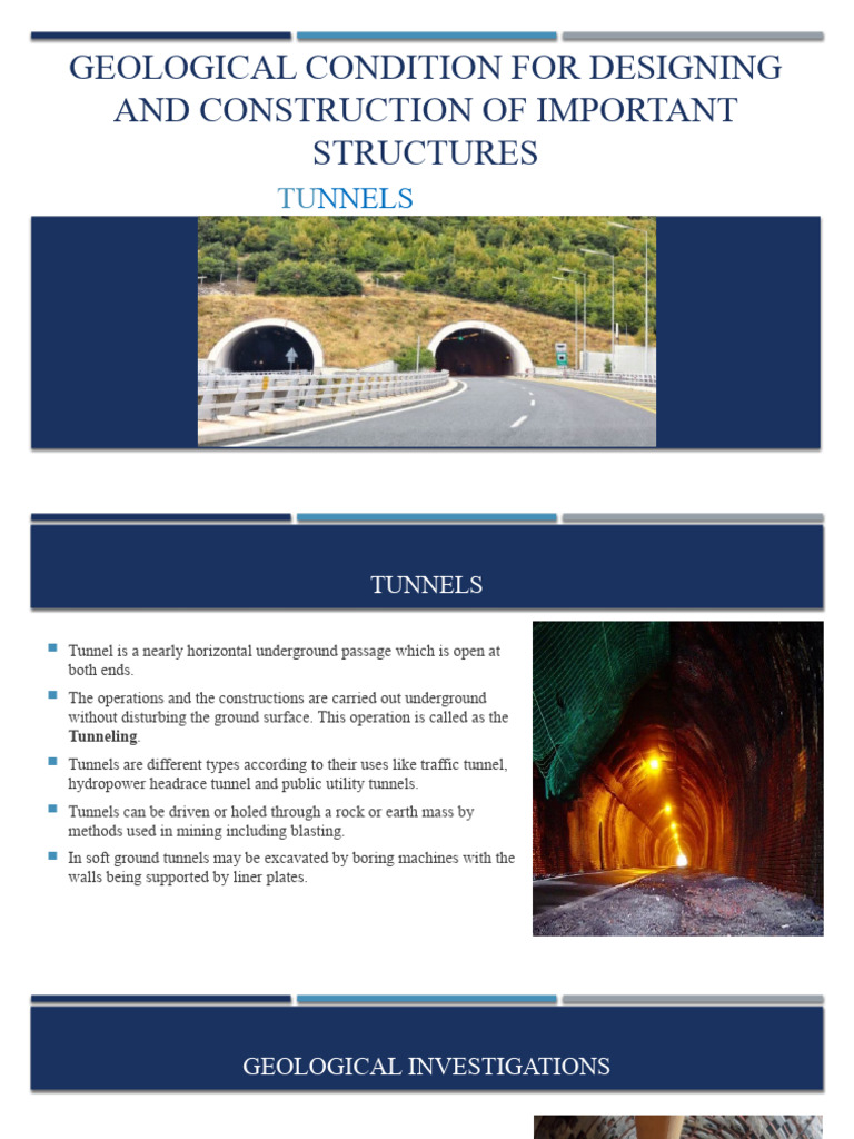 Geological Condition For Designing and Construction of Important-1 ...