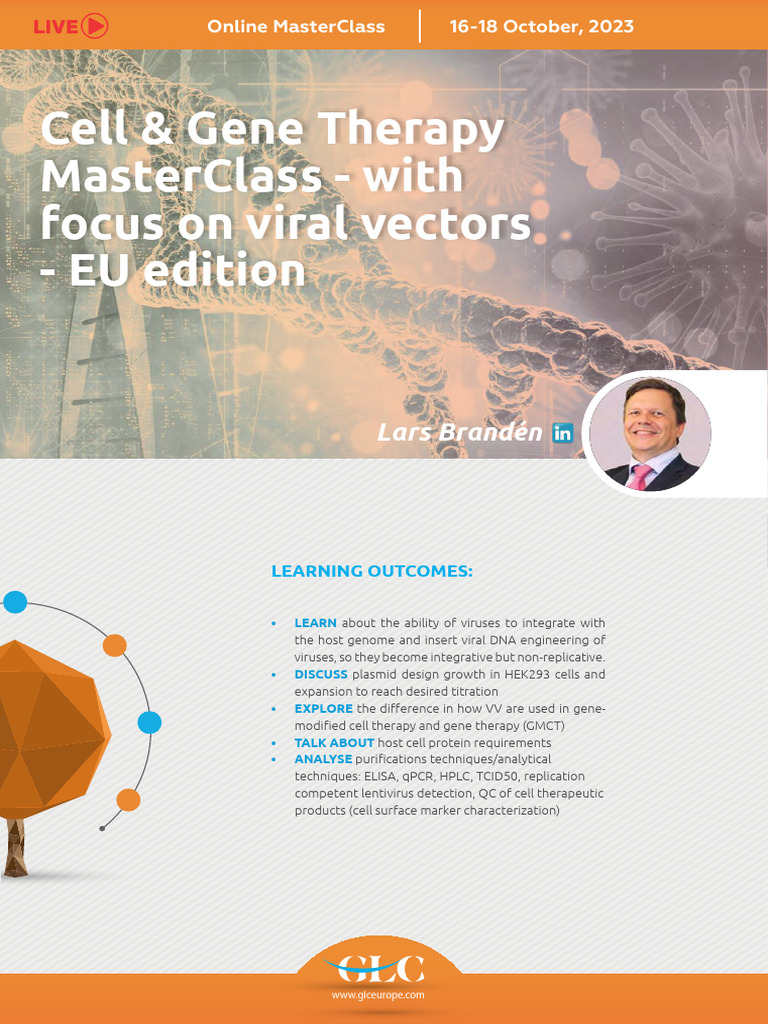 Cell & Gene Therapy MasterClass 2023 | PDF | Viral Vector | Virus