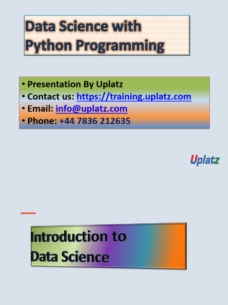 1 - Introduction To Data Science | PDF | Data Science | Data