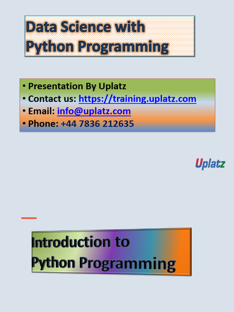 2+-+Introduction+to+Python+Programming | Download Free PDF | Python ...