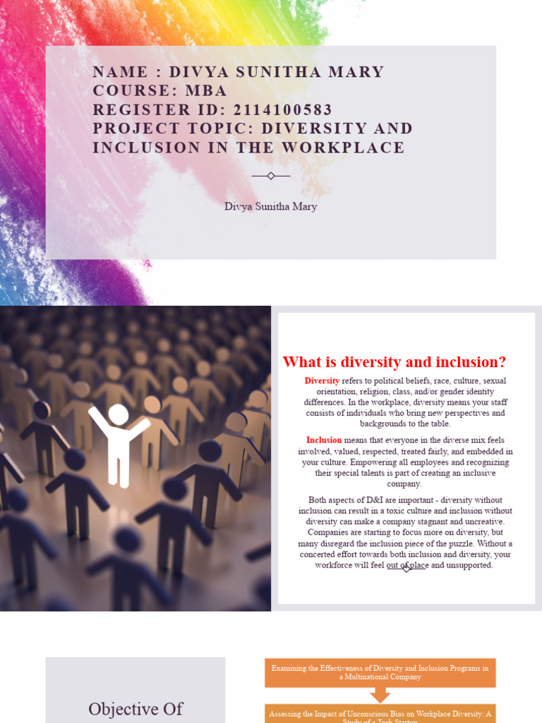 Diversity and Inclusion in the Workplace | PDF | Diversity (Business ...