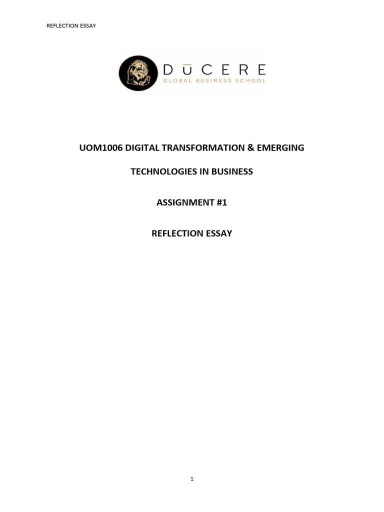 Digital Transformation and Emerging Technology | PDF | Analytics | Big Data