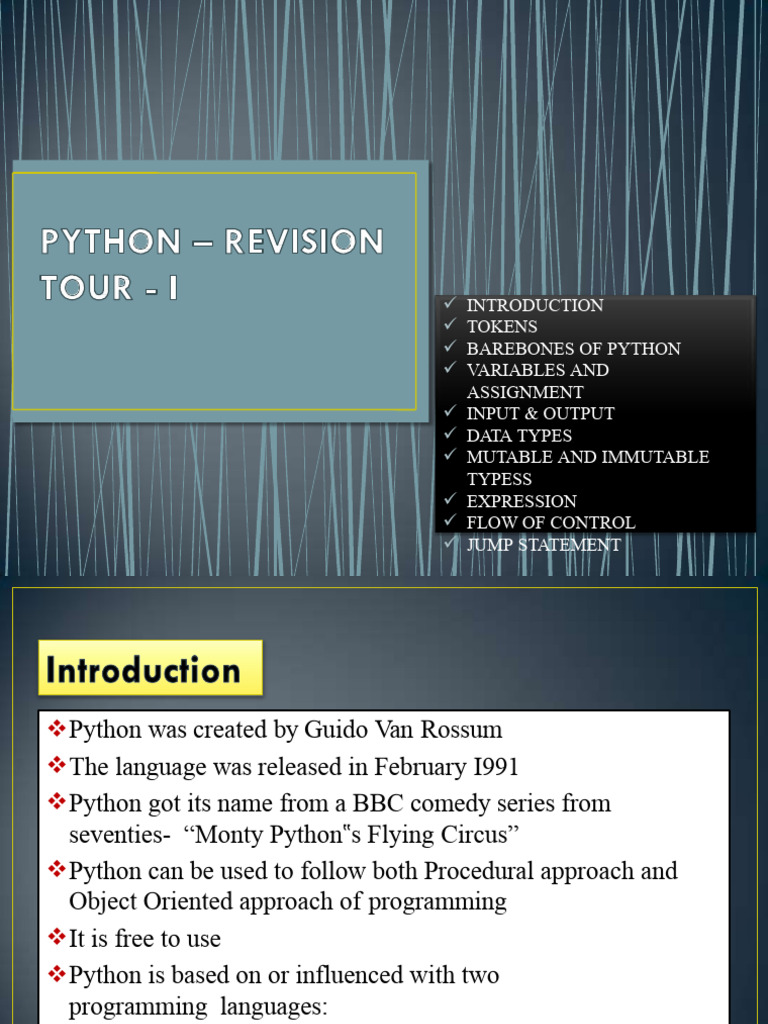 Python - Revision Tour | PDF | Boolean Data Type | Data Type